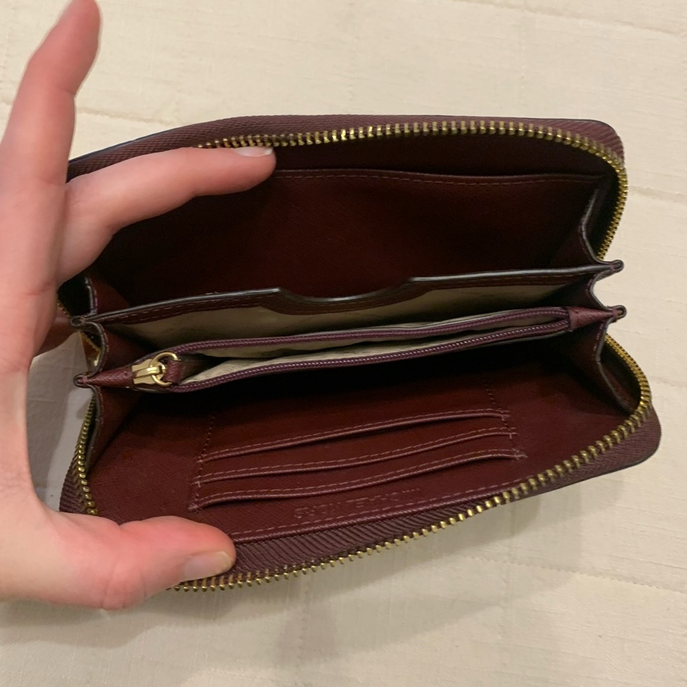 Michael Kors Maroon Leather Multi Function Phone … - image 5